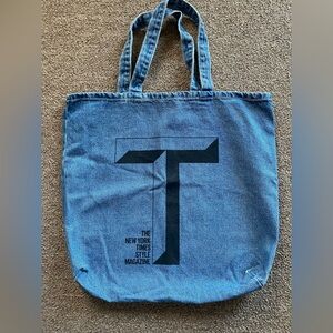 The New York Times Style Magazine Denim Blue Jean Tote Bag
